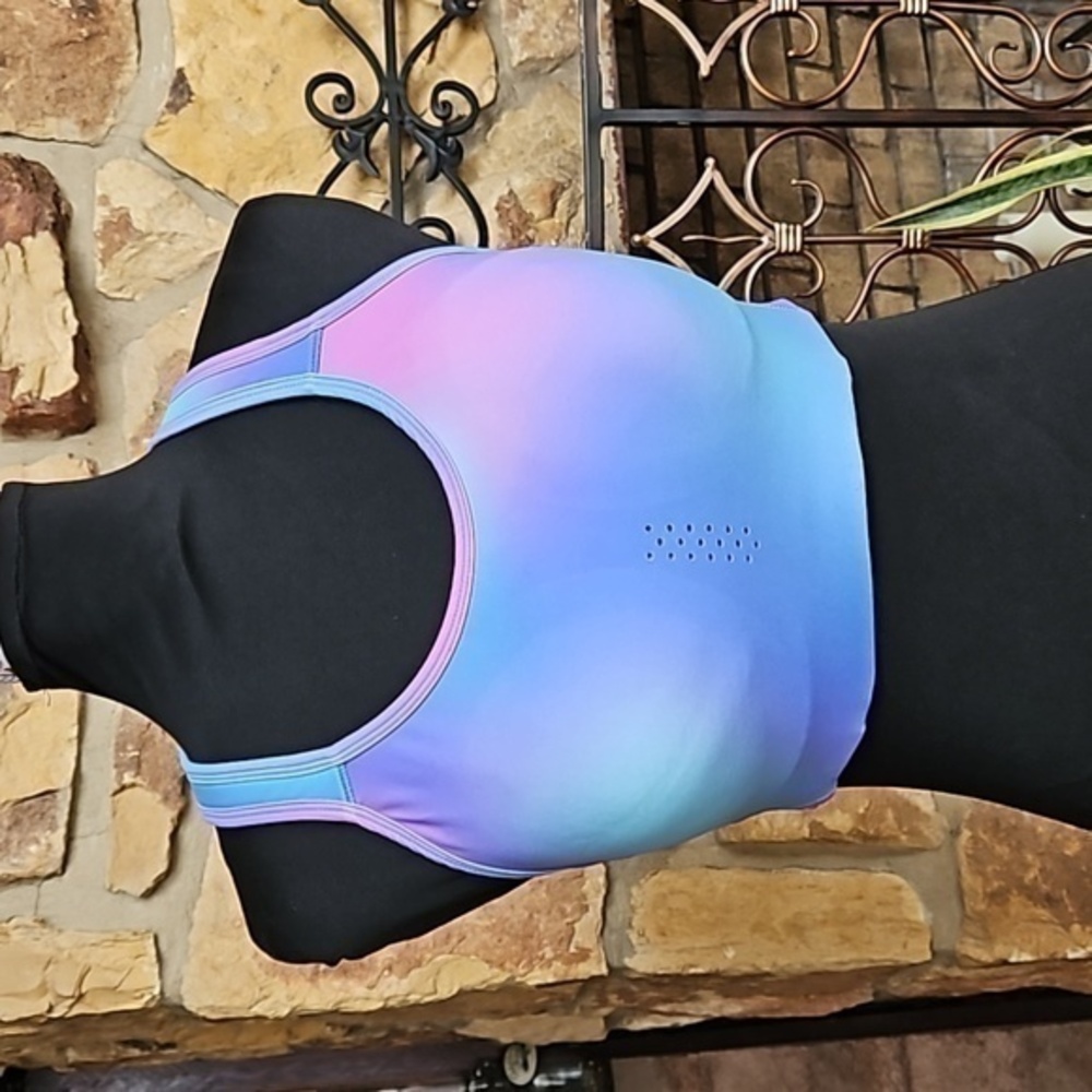 Avia Multi Color Pull On Mesh‎ Razor Back Spot Bra Sz Lg(12-14)